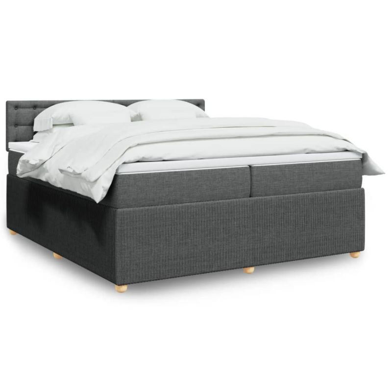 Łóżko kontynentalne WaszeMeble 200x200 cm ciemnoszara WM-3289878 1 szt.
