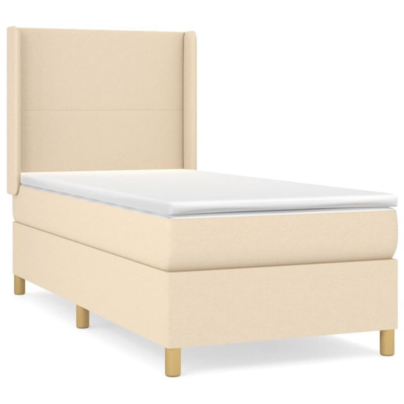 Łóżko kontynentalne WaszeMeble 100x200 cm kremowe WM-3131814 1 szt.