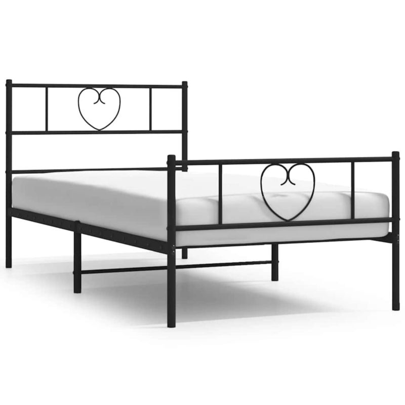 Łóżko metalowe WaszeMeble 100x200 cm czarny WM-355476 1 szt.