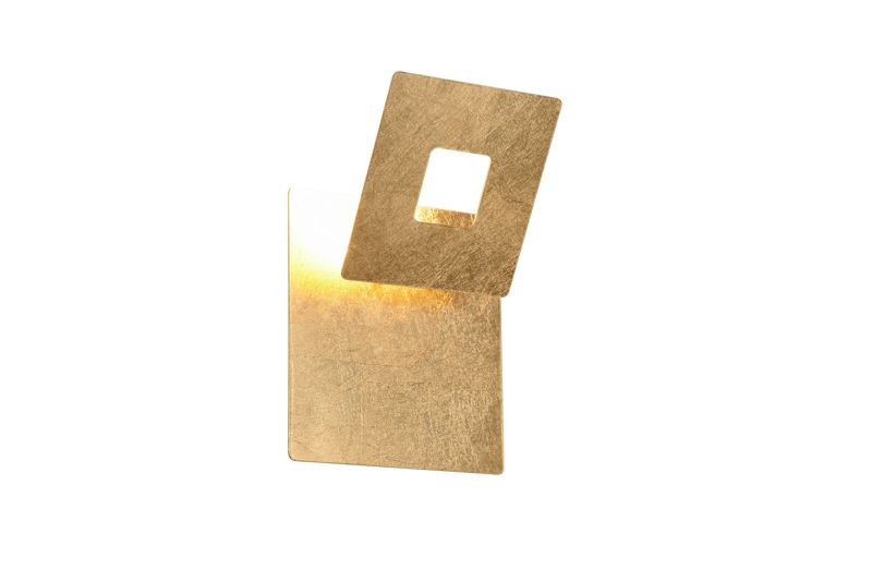 Kinkiet ścienny Trio Leano złoto-odcienie złota styl nowoczesny LED 6W 3000K 560lm IP20 wym: 18 x 18 x 18 cm - 1 szt.