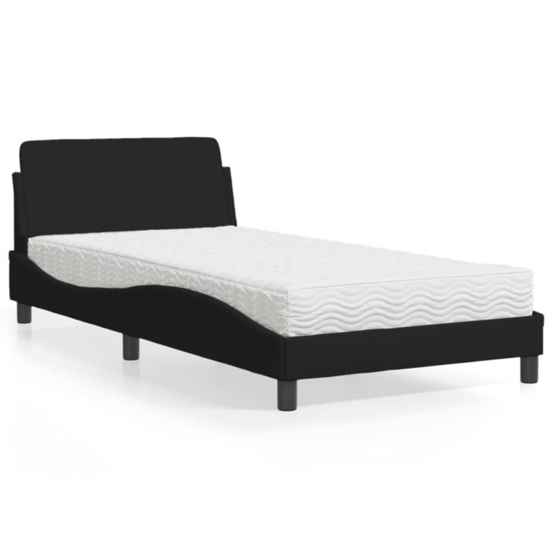 Łóżko tapicerowane WaszeMeble 100x200 cm czarne WM-3208346 1 szt.