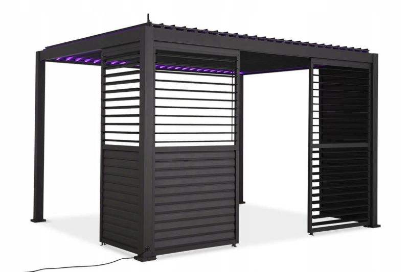 Panel Żaluzjowy Gutroof 123,5 cm Regulowany Osłona do Pergoli PREMIUM 4m 1 szt