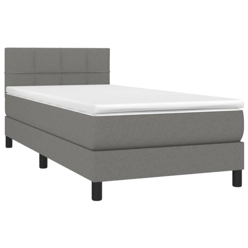 Łóżko kontynentalne WaszeMeble 100x200 cm ciemnoszara WM-3133134 1 szt.