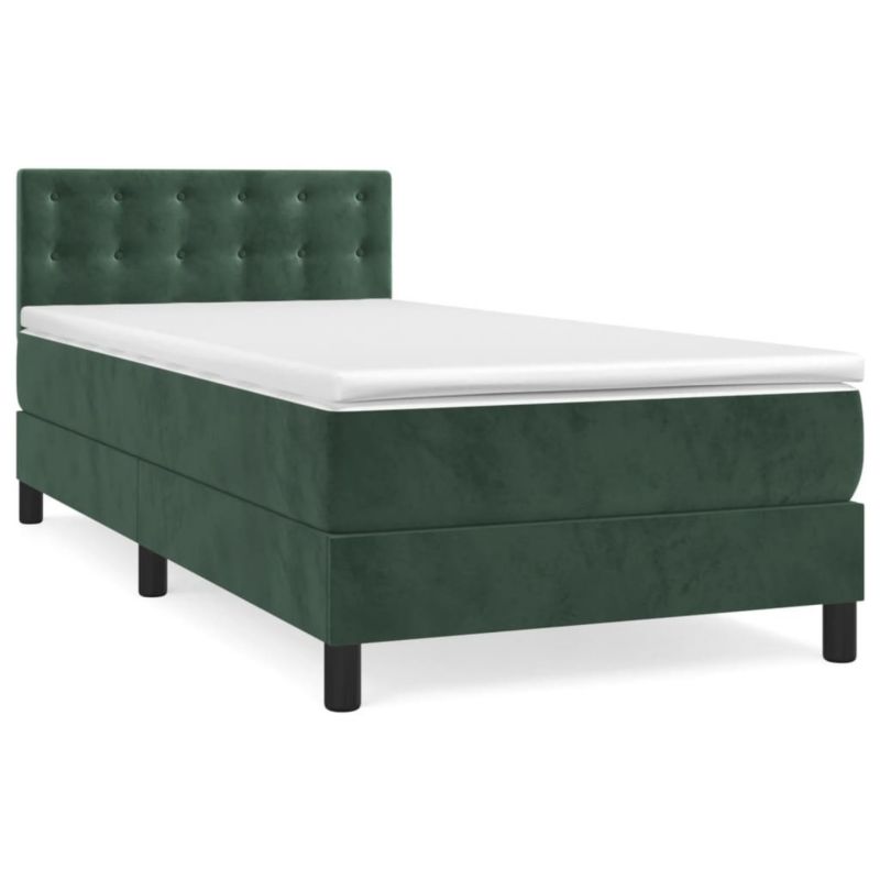 Łóżko kontynentalne WaszeMeble 100x200 cm zielone WM-3141530 1 szt.