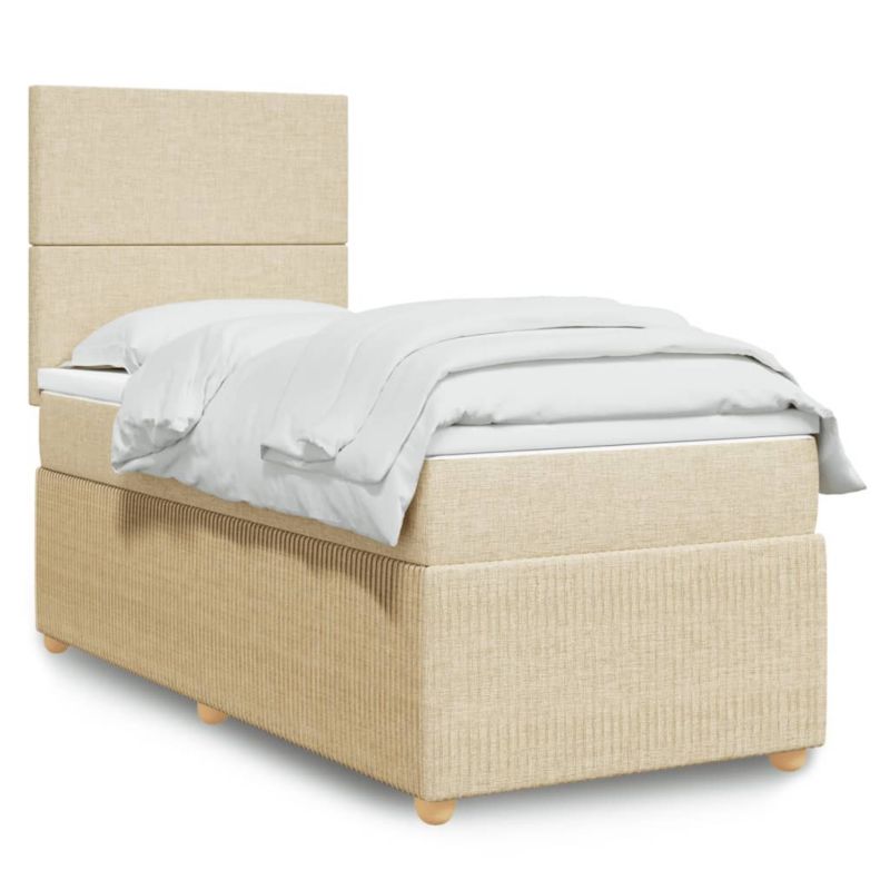 Łóżko kontynentalne WaszeMeble 90x200 cm kremowe WM-3294237 1 szt.