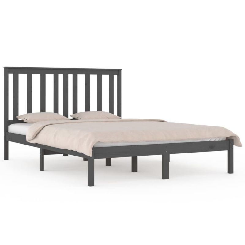 Łóżko drewniane WaszeMeble 200x200 cm szara WM-3103865 1 szt.