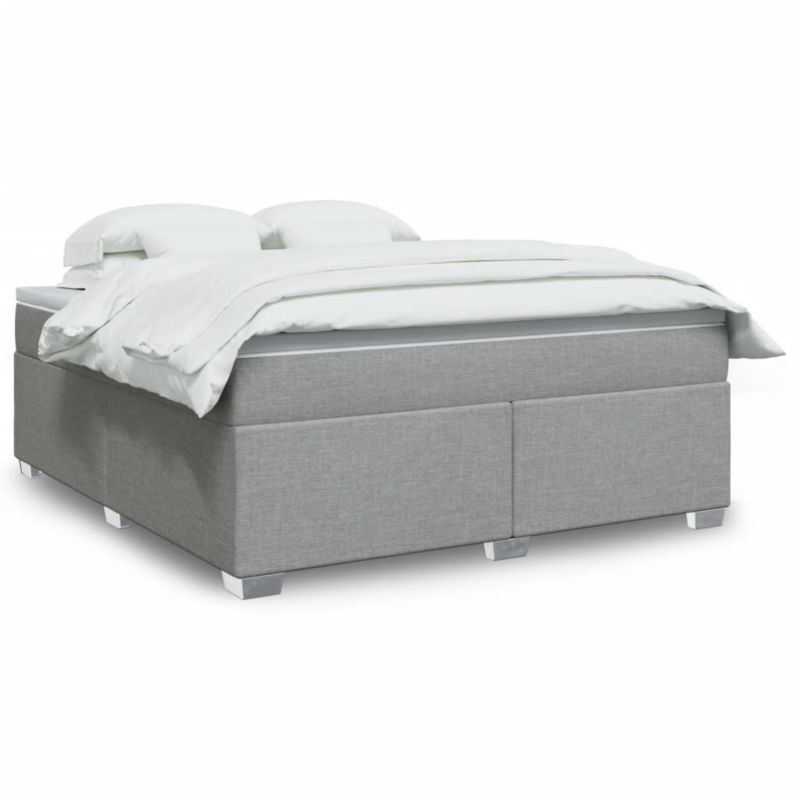 Łóżko kontynentalne WaszeMeble 180x200 cm jasnoszare WM-3285151 1 szt.