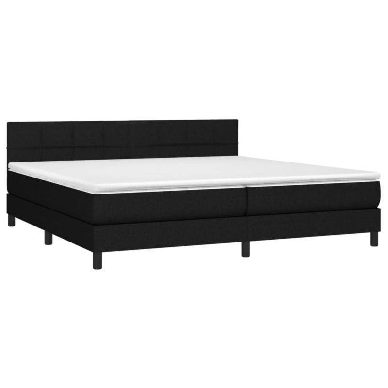 Łóżko kontynentalne WaszeMeble 200x200 cm czarne WM-3133183 1 szt.