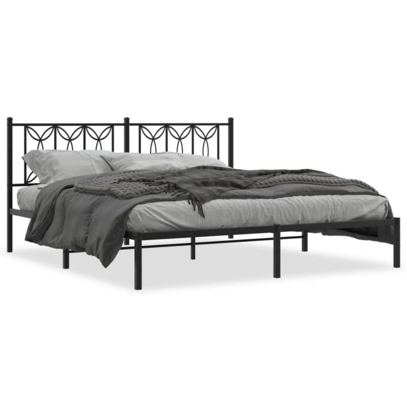Łóżko metalowe WaszeMeble 180x200 cm czarna WM-376132 1 szt.
