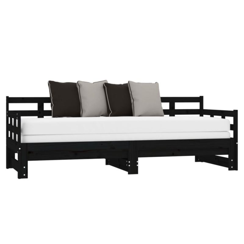 Łóżko dzienne WaszeMeble 80x200 cm rozsuwane czarne WM-820381 1 szt.