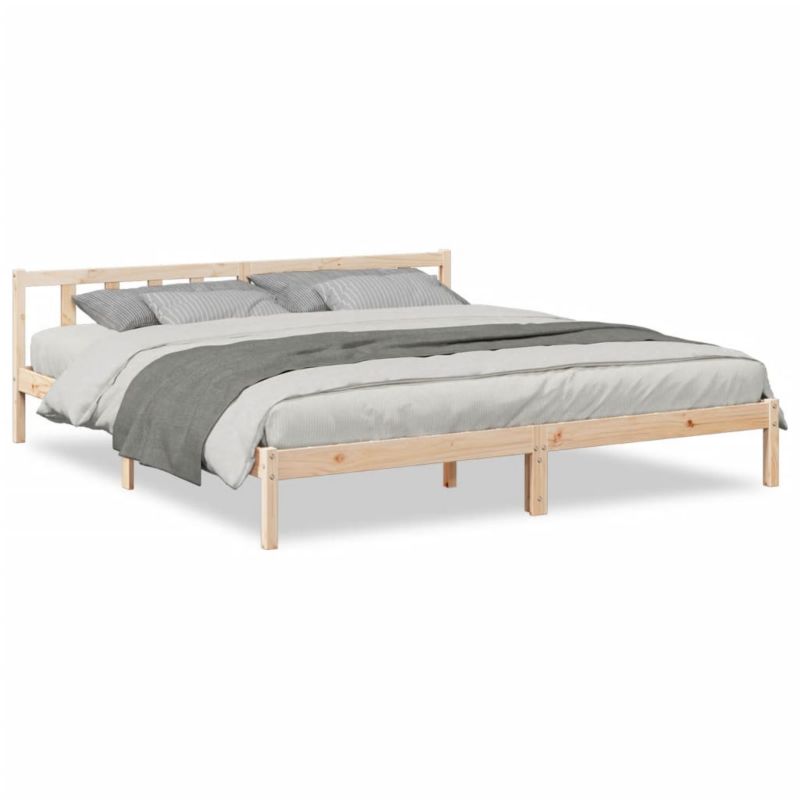Łóżko drewniane WaszeMeble 180x210 cm brązowe WM-852438 1 szt.