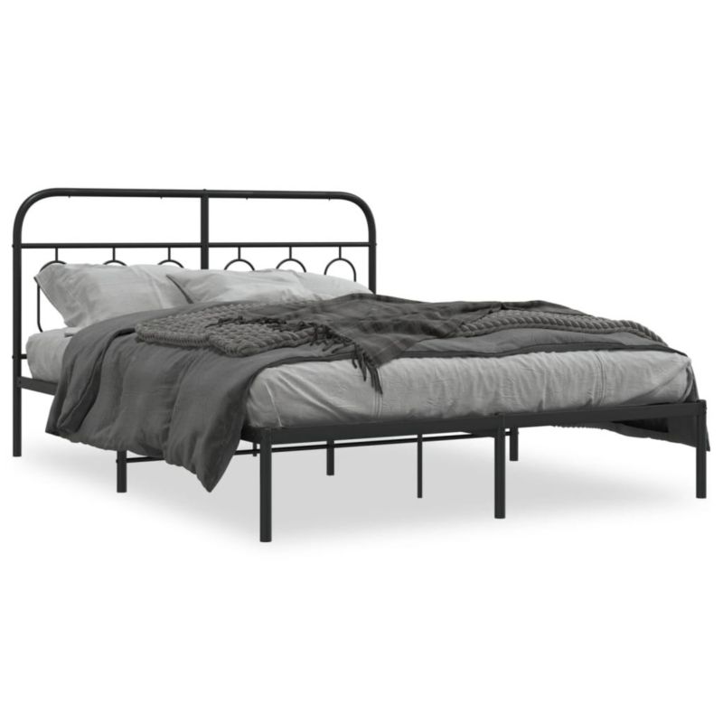 Łóżko metalowe WaszeMeble 140x200 cm czarna WM-377118 1 szt.