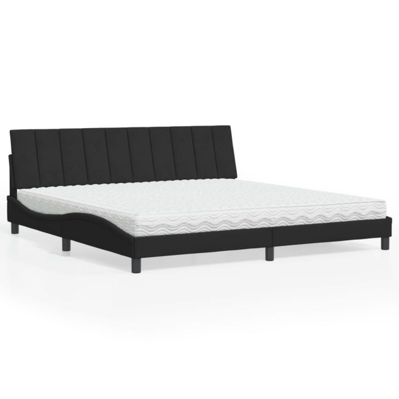 Łóżko tapicerowane WaszeMeble 200x200 cm czarne WM-3208618 1 szt.