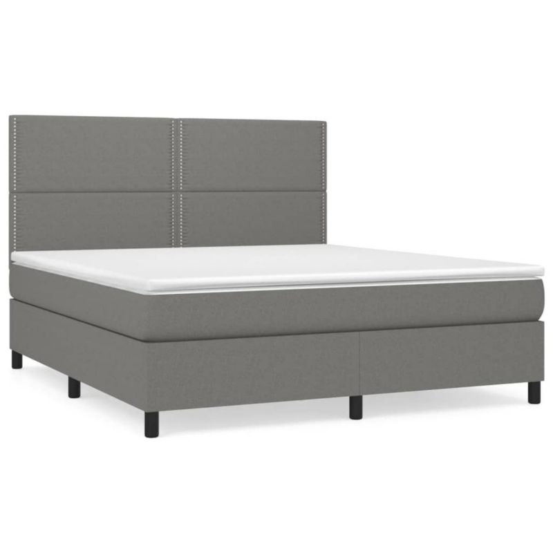Łóżko kontynentalne WaszeMeble 180x200 cm ciemnoszara WM-3141714 1 szt.