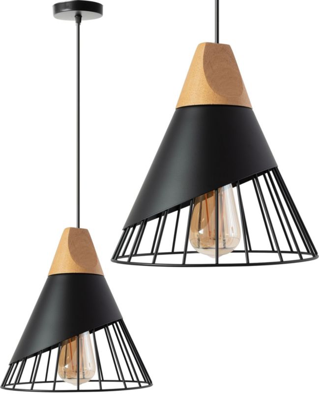 Lampa Sufitowa Wisząca Toolight App223-1Cp Czarny 1 Szt
