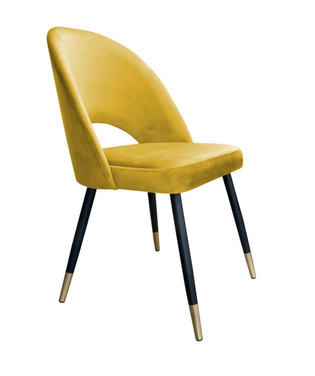 Krzesło ISKAR VELVET GOLD musztardowe/curry ATOS 1 szt.