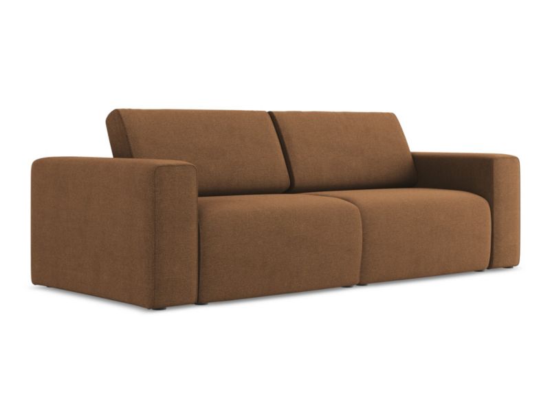 3-osobowa kanapa modułowa Makamii Kalea z tkaniny strukturalnej 224x103 cm terakota 1 szt.
