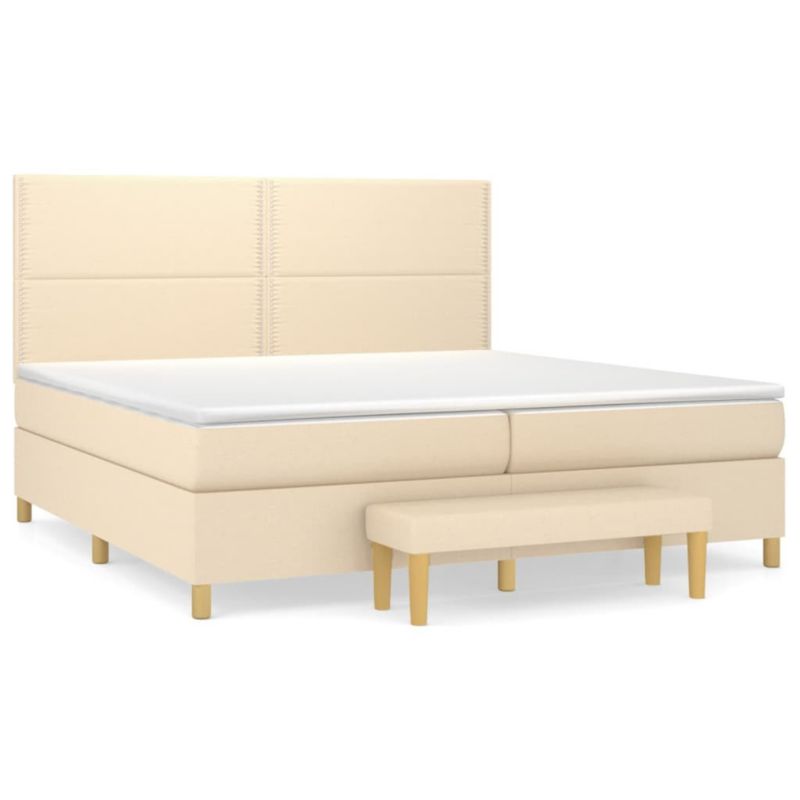 Łóżko kontynentalne WaszeMeble 200x200 cm kremowe WM-3137106 1 szt.