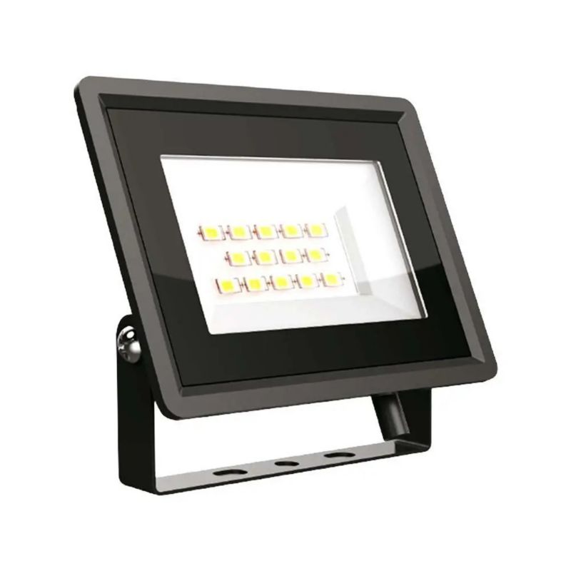 Naświetlacz LED V-TAC czarny LED 10W 6400K 750lm IP65 wym: 8,6 x 9 x 2,7 cm aluminium - 1 szt.