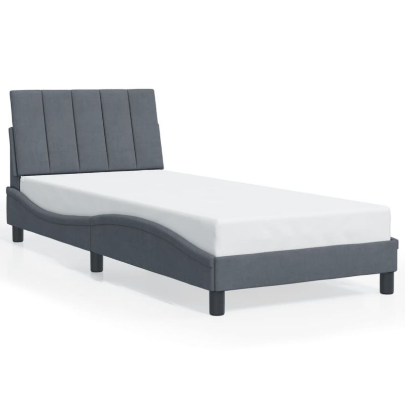 Łóżko tapicerowane WaszeMeble 90x200 cm ciemnoszara WM-3213758 1 szt.