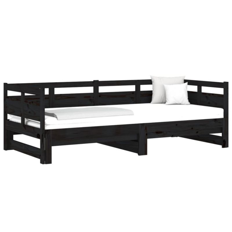 Łóżko dzienne WaszeMeble 80x200 cm rozsuwane czarne WM-820321 1 szt.