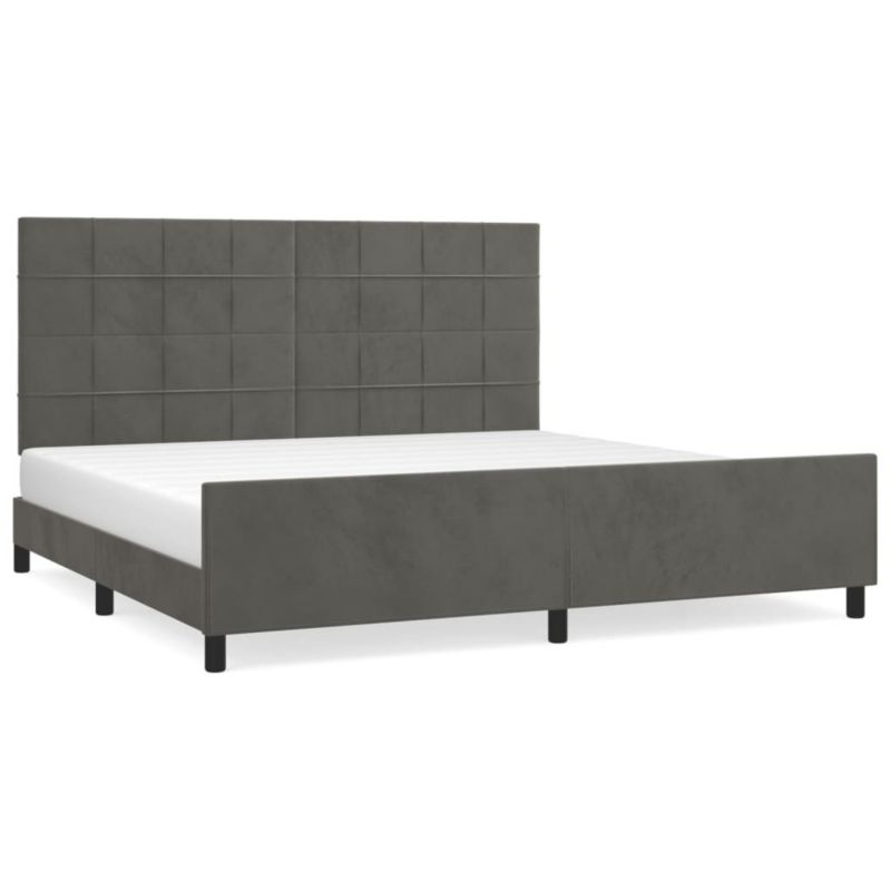 Łóżko tapicerowane WaszeMeble 200x200 cm ciemnoszara WM-3125776 1 szt.