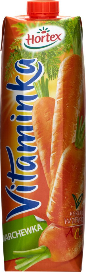 12x Sok marchewkowy Hortex Vitaminka, karton, 1l