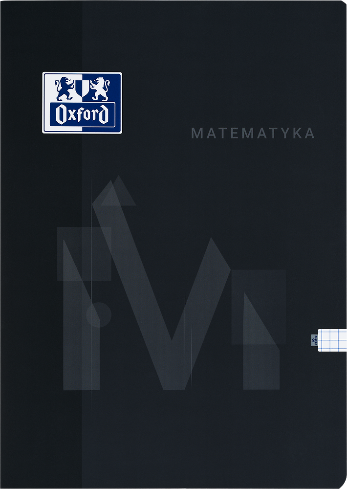 Zeszyt przedmiotowy w kratkę Oxford Matematyka, A4, miękka oprawa, 60 kartek, czarny