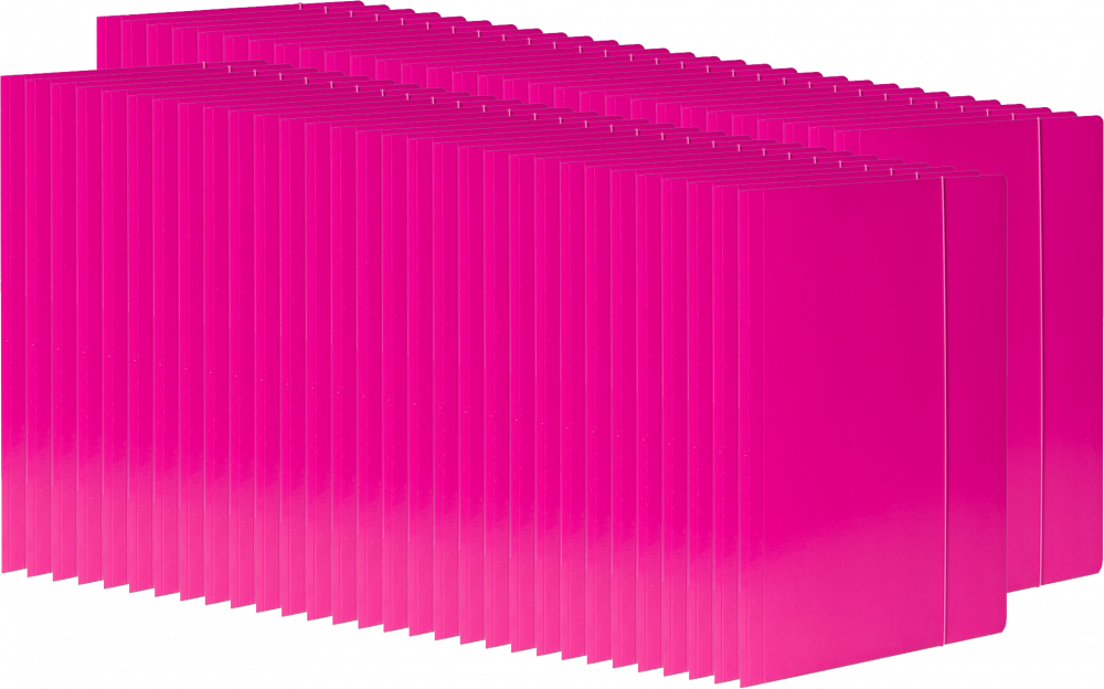 60x Teczka kartonowa z gumką VauPe Economy, A4, 380 g/m2, 20 mm, różowy