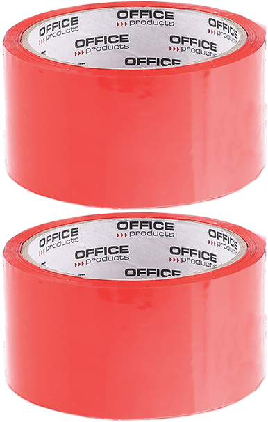 2x Taśma pakowa Office Products, akryl, 48mmx50yd, czerwony