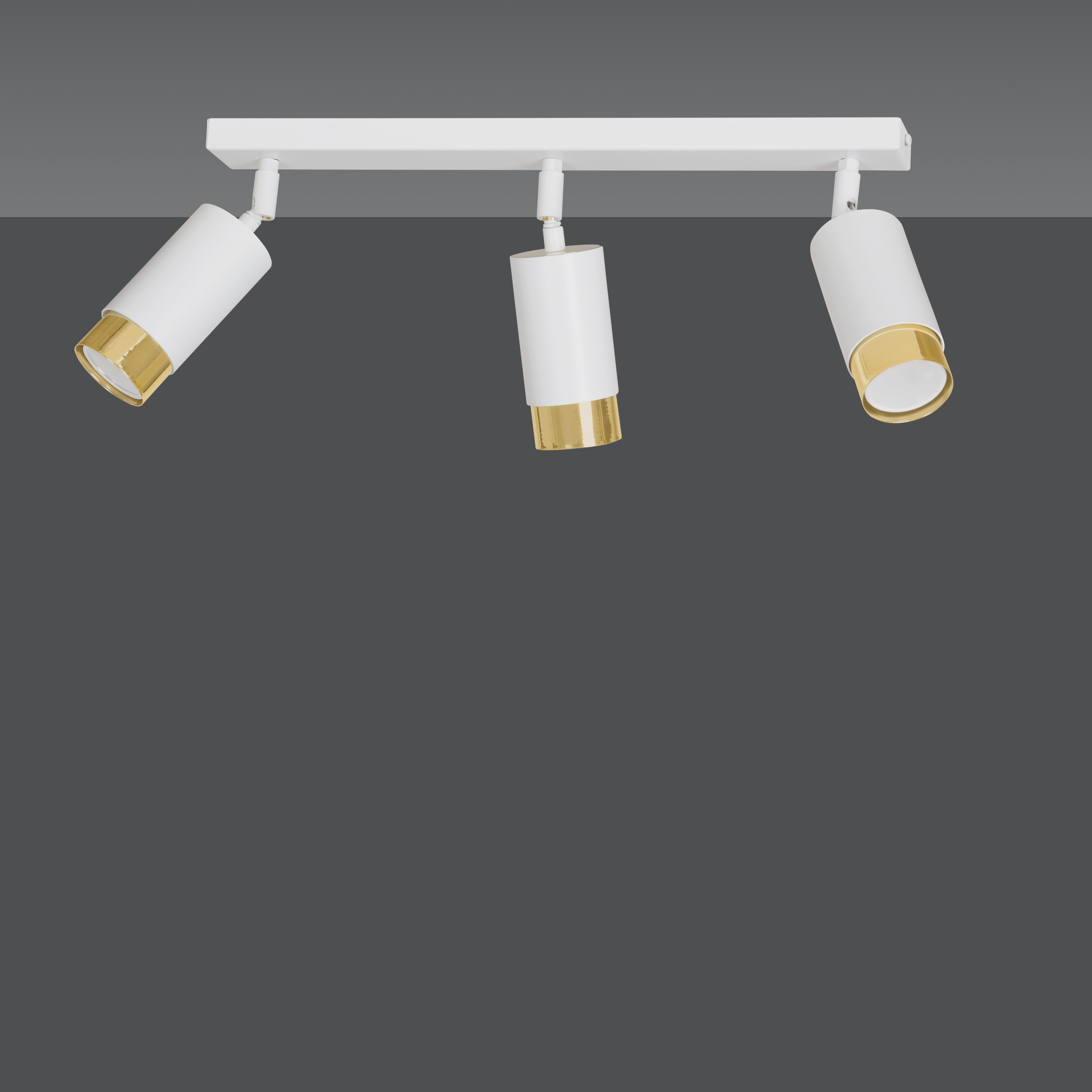 Emibig Hiro lampa podsufitowa 3x8 W biała-złota 963/3