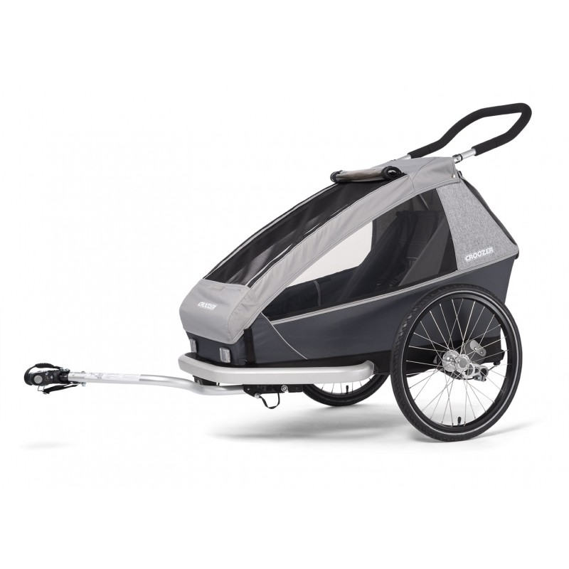 Croozer, Kid Keeke 1 - przyczepka rowerowa-Stone Grey