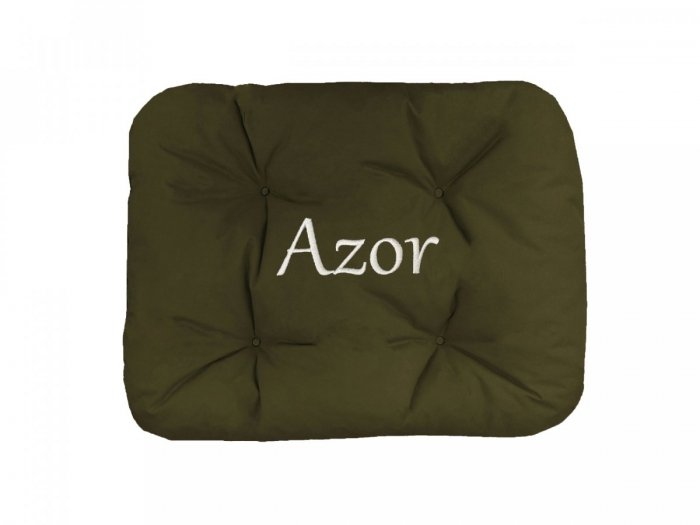 Legowisko Z IMIENIEM TWOJEGO PSA 60x50 cm - khaki