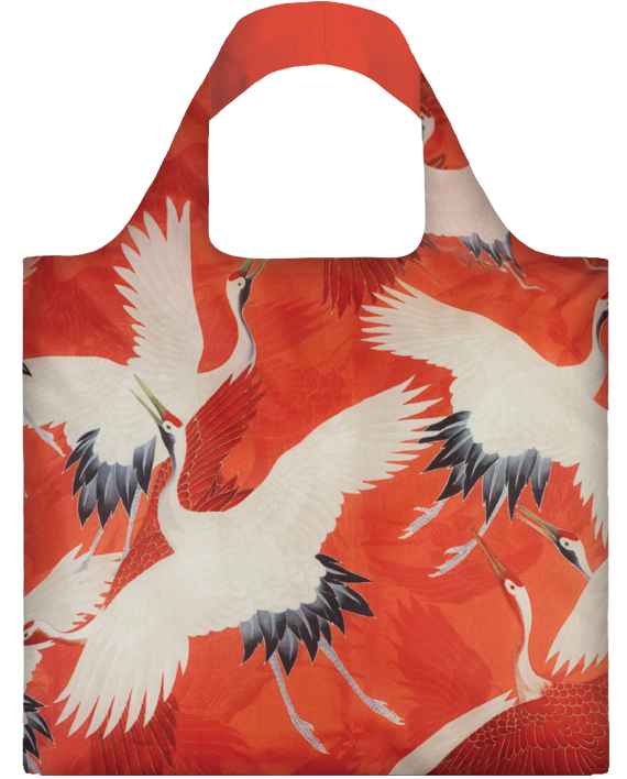 Torba. Woman‘s Haori with White and Red Cranes