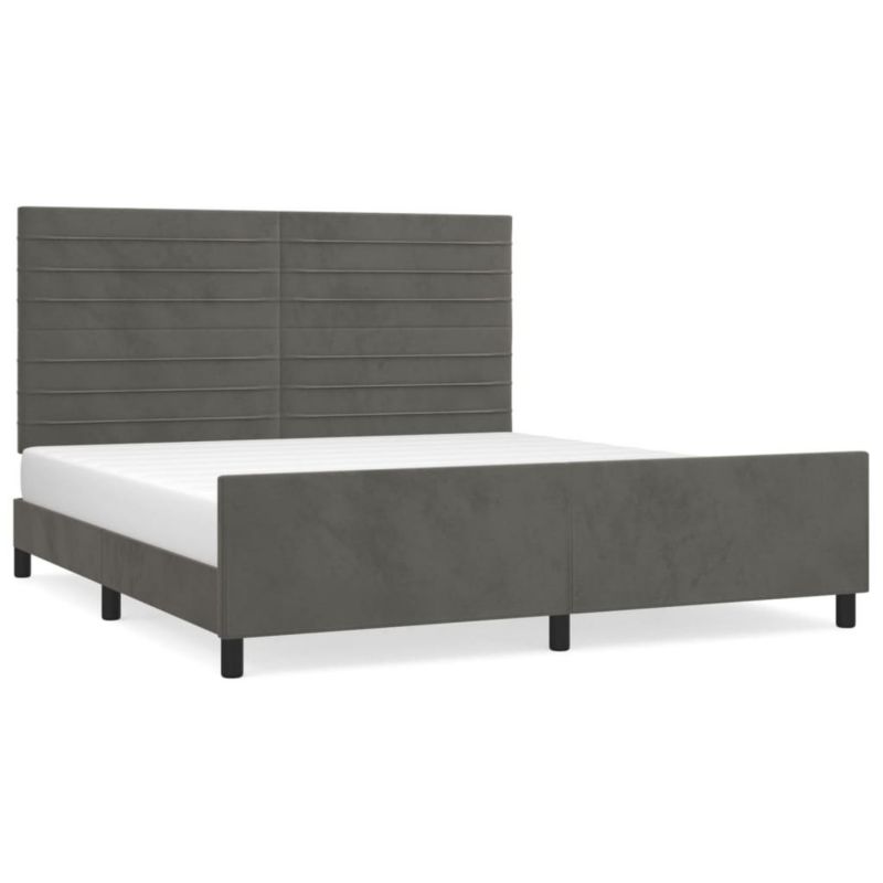 Łóżko tapicerowane WaszeMeble 160x200 cm ciemnoszara WM-3125825 1 szt.