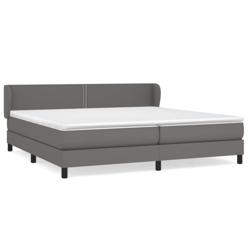 Łóżko z materacem WaszeMeble 200x200 cm szary WM-3127275 1 szt.