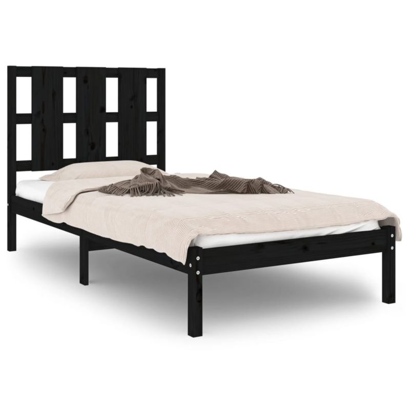 Łóżko drewniane WaszeMeble 75x190 cm czarna WM-3105564 1 szt.