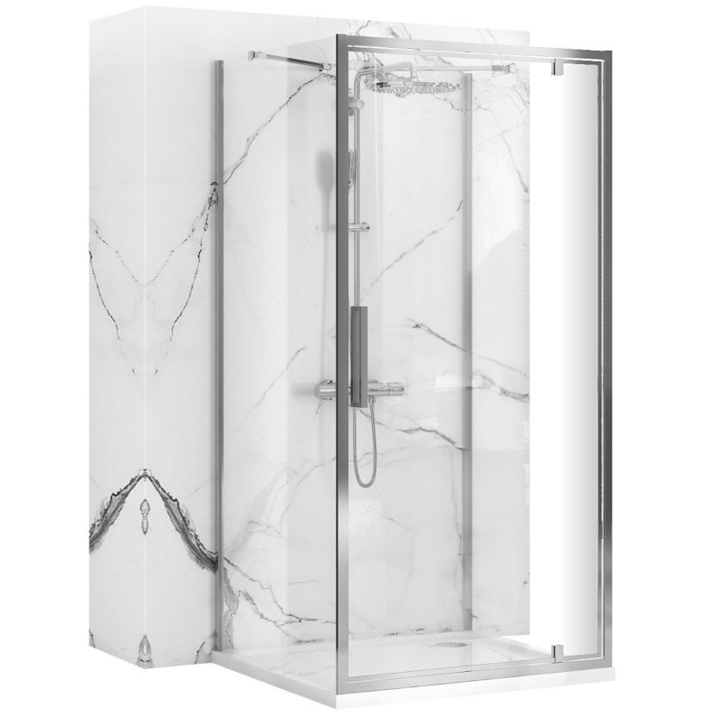 Kabina Prysznicowa Przyścienna Rea Rapid Swing Chrom 90X90X195Cm 1 Szt