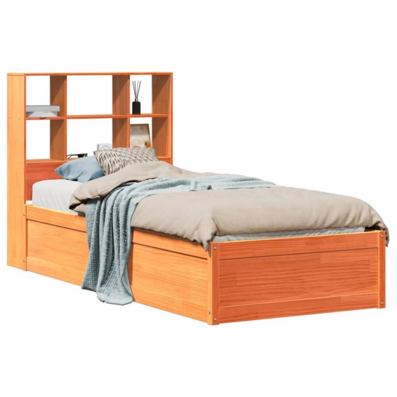 Łóżko drewniane WaszeMeble 75x190 cm brąz WM-3323481 1 szt.