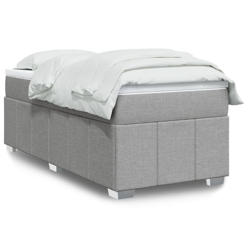 Łóżko kontynentalne WaszeMeble 90x190 cm jasnoszare WM-3285435 1 szt.