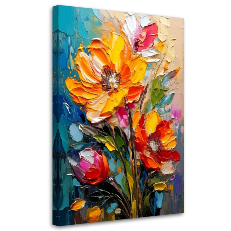 Obraz na płótnie Feeby Kwiaty Impresjonizm 80x120cm 1szt