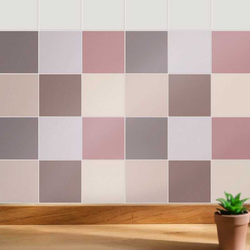 Naklejki na płytki Wallfluent 10x10 cm Paleta naturalnych barw szybka renowacja 24 szt.