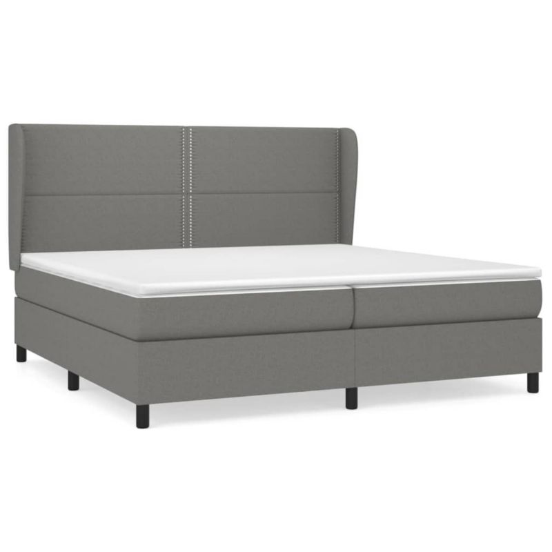 Łóżko kontynentalne WaszeMeble 200x200 cm ciemnoszara WM-3127910 1 szt.