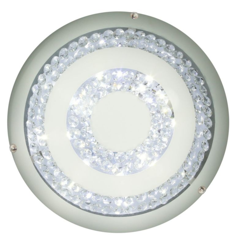 Plafon Candellux Monza biały LED 16W 3000K 1000lm IP20 wym: 10 x 40 x 40 cm szkło - 1 szt.