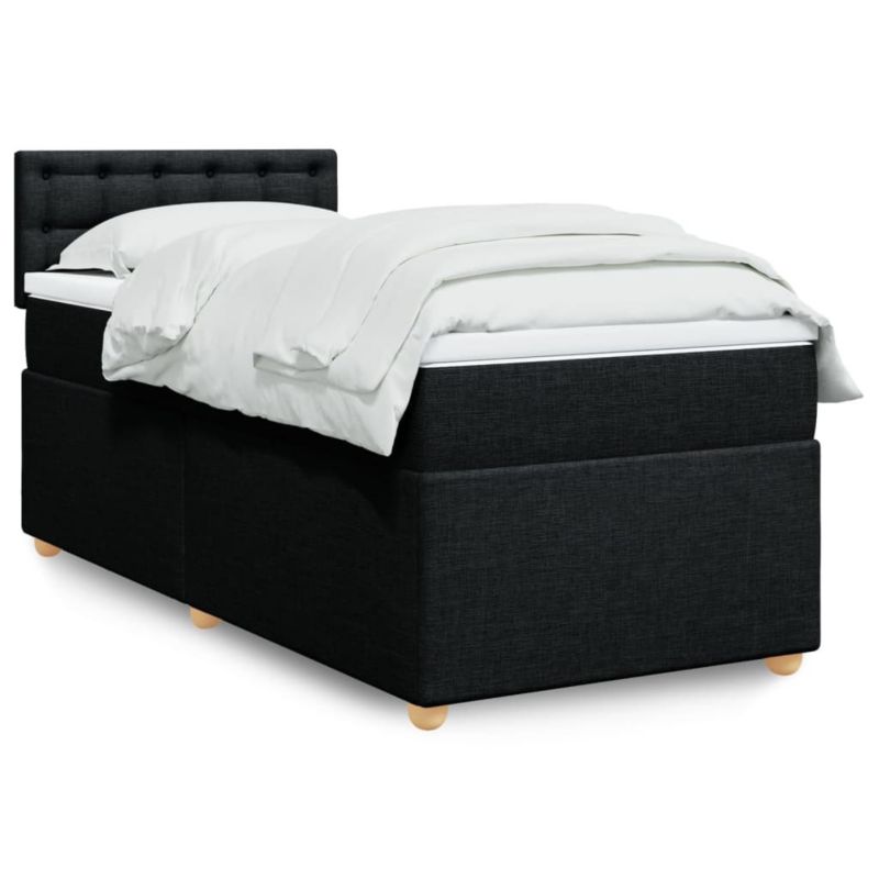 Łóżko kontynentalne WaszeMeble 90x190 cm czarne WM-3286551 1 szt.