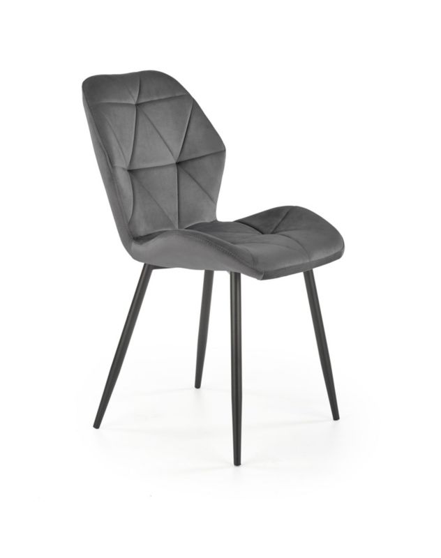 Krzesło Halmar tapicerowane K453 VELVET szare 1 szt