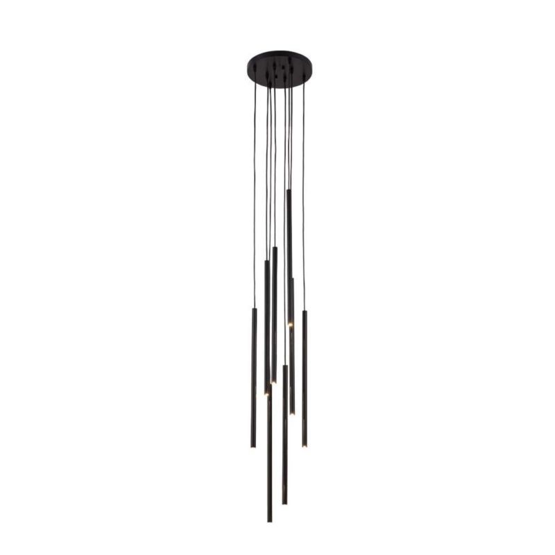 Lampa wisząca Shilo Kosame czarna wym: 200 x 32 x 32 cm 8xG9 x 2.5W 1 szt.