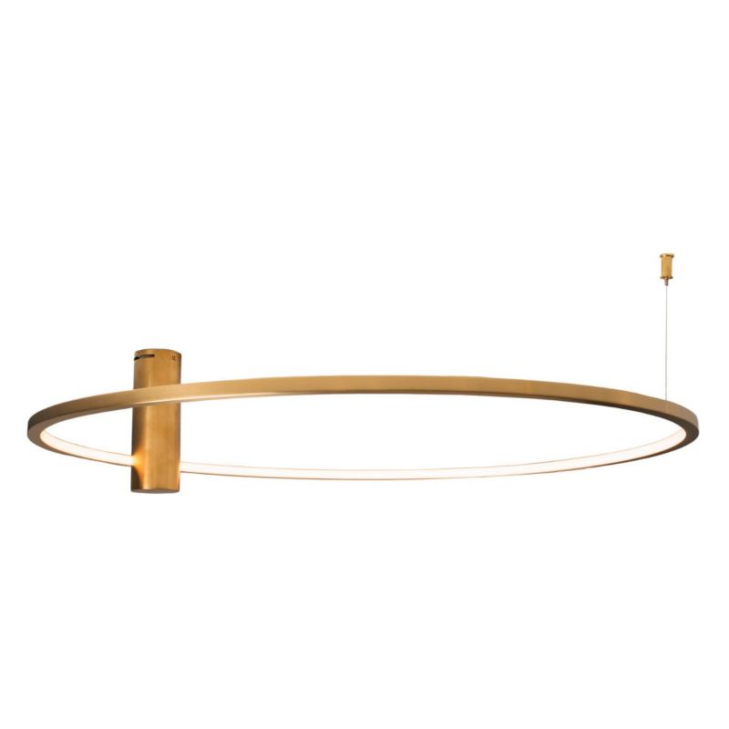 Lampa sufitowa wisząca Maxlight Queen 0718 złoty szczotkowany ring wbudowany LED 20W 1 szt.