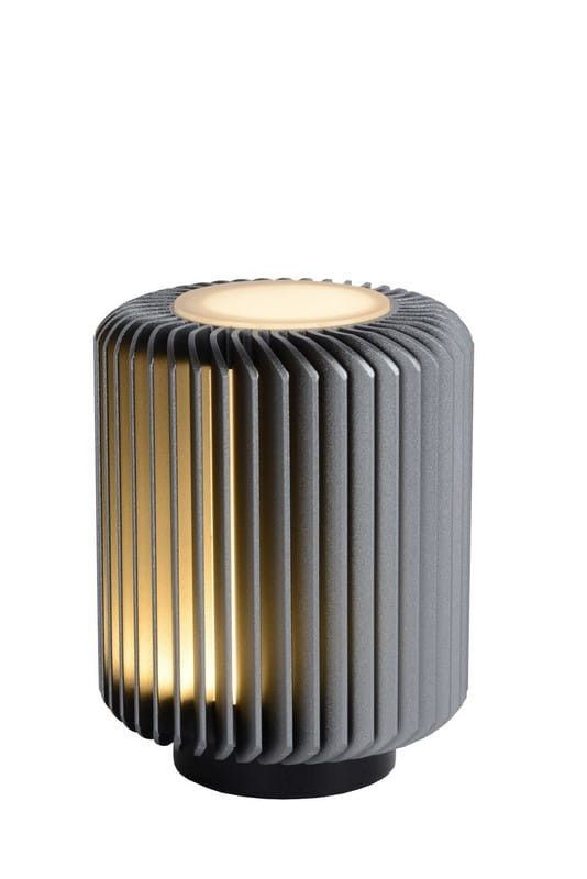 Lampka stołowa Lucide Turbin szara LED 5W 3000K 400lm IP20 wym: 13.7 x 10.6 x 10.6 cm aluminium - 1 szt.