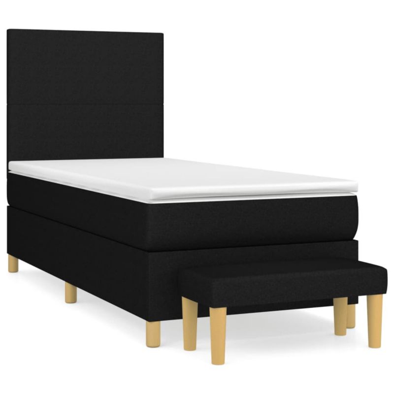 Łóżko kontynentalne WaszeMeble 100x200 cm czarne WM-3136975 1 szt.